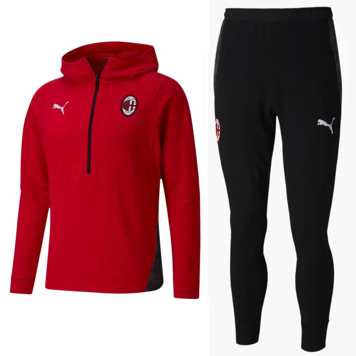 AC Milan black Casual presentation Soccer tracksuit 2020/21 - Puma