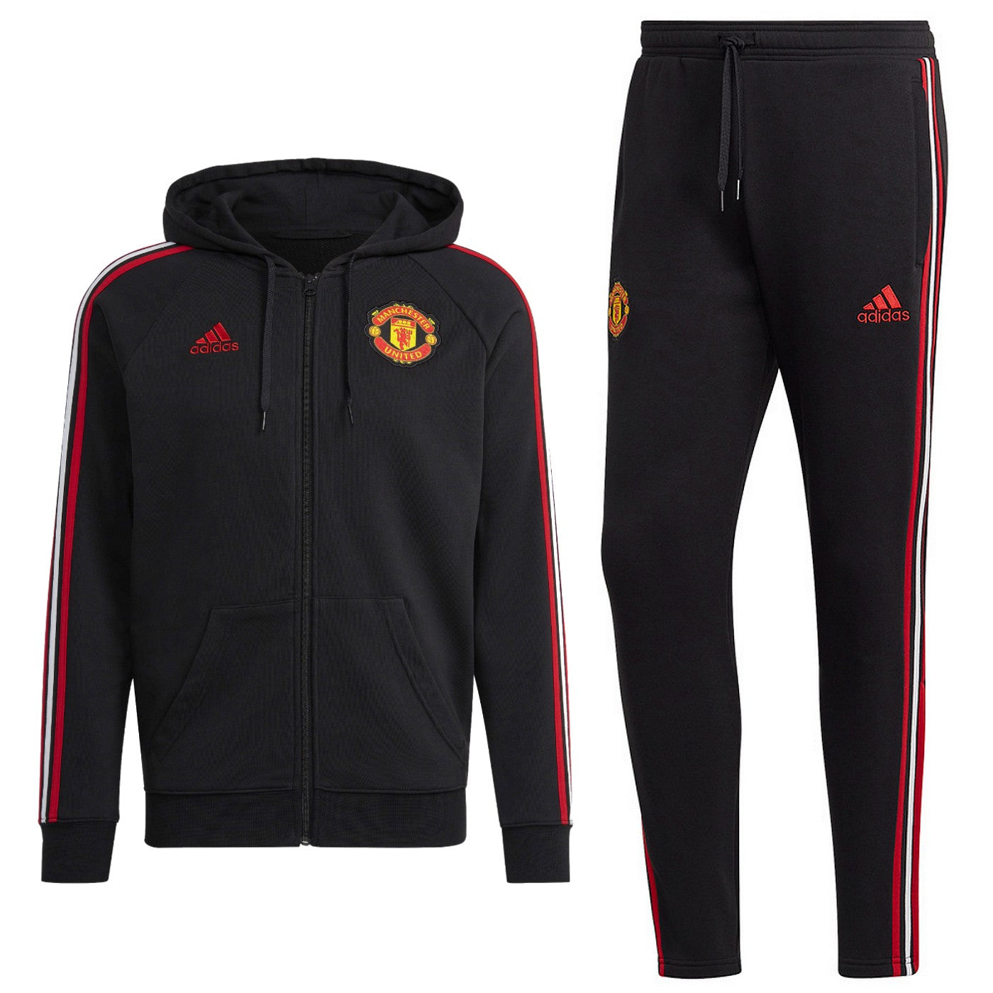 Manchester United Casual 3S black hooded tracksuit 2022/23