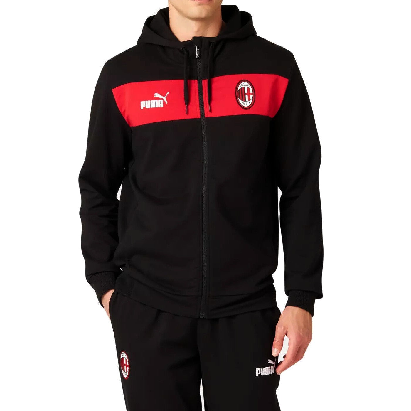 AC Milan 23-24 Black with Red Tracksuit