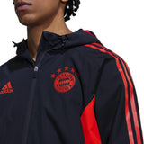 Bayern Munich soccer training rain jacket 2022/23 black - Adidas