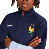 Kids - France training presentation soccer tracksuit 2024/25 navy - Nike