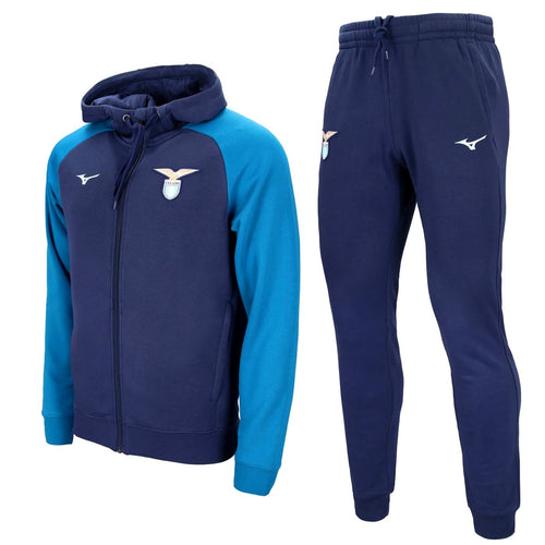 SS Lazio hooded casual presentation tracksuit 2024/25 navy - Mizuno