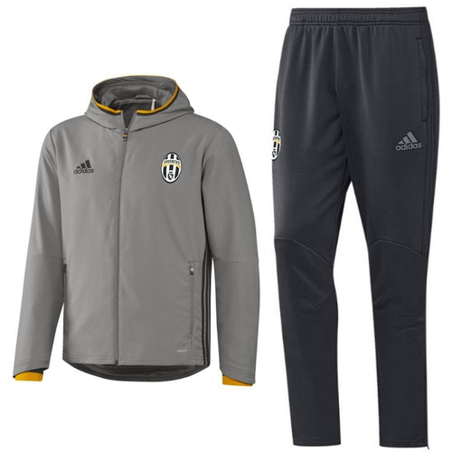 Juventus Grey Presentation Soccer Tracksuit 2016/17 - Adidas - SoccerTracksuits.com