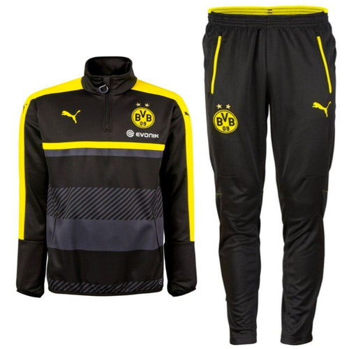 Borussia Dortmund Technical Training Soccer Tracksuit 2016/17 Black - Puma - SoccerTracksuits.com