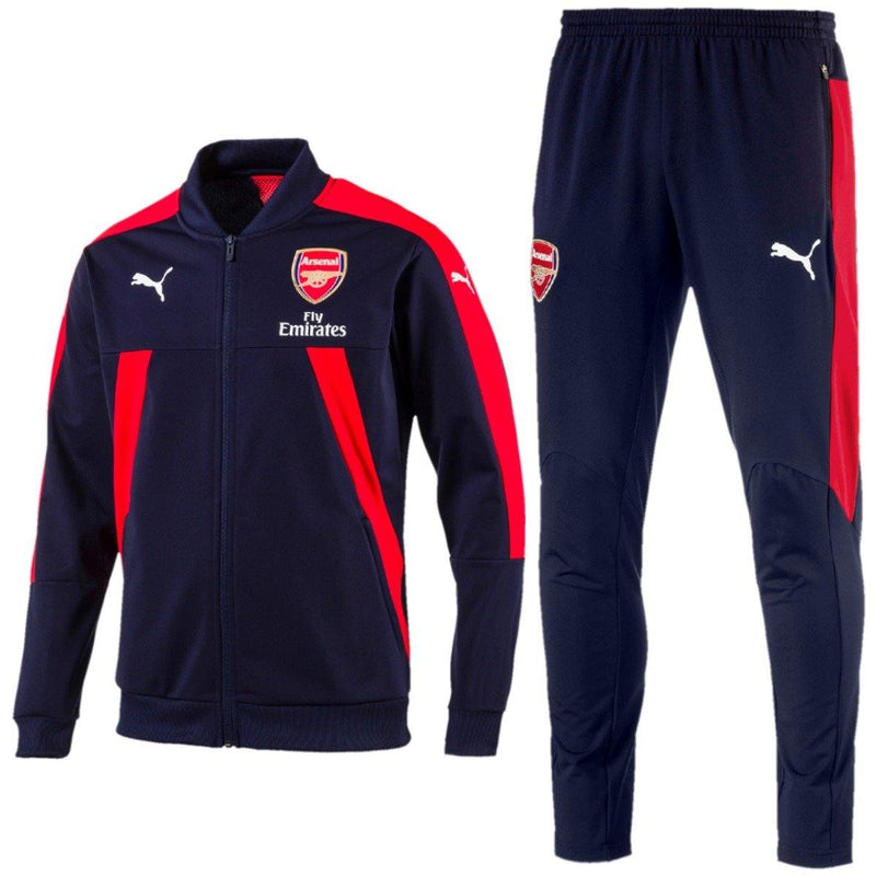 Arsenal Pre Match Training Soccer Tracksuit 2017 Navy Puma SoccerTracksuits