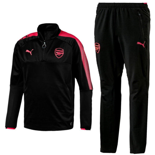 Arsenal Training Technical Soccer Tracksuit 2017/18 Black - Puma - SoccerTracksuits.com