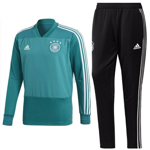 Germany Technical Hybrid Sweat Soccer Tracksuit 2018/19 Green - Adidas - SoccerTracksuits.com