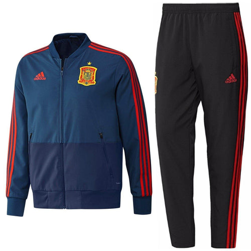 Spain Training Presentation Soccer Tracksuit 2018/19 - Adidas - SoccerTracksuits.com