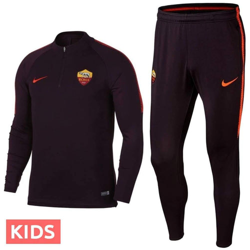 Kids - AS Roma Training Technical Soccer Tracksuit 2018/19 - Nike - SoccerTracksuits.com