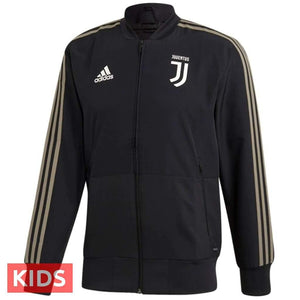 Kids - Juventus black Presentation Soccer Tracksuit 2018/19 - Adidas - SoccerTracksuits.com