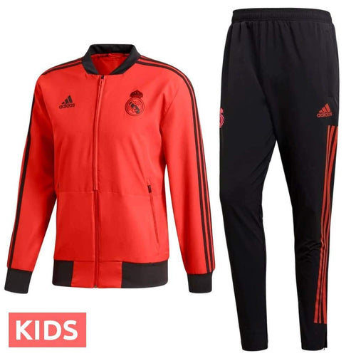 Kids - Real Madrid training presentation soccer tracksuit UCL 2018/19 - Adidas - SoccerTracksuits.com