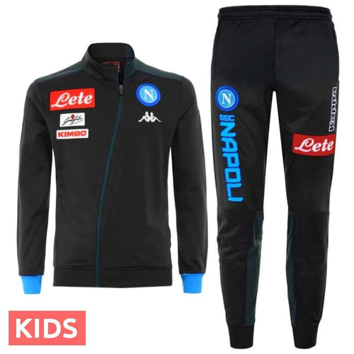 Kids - SSC Napoli dark blue presentation soccer tracksuit 2018/19 - Kappa - SoccerTracksuits.com