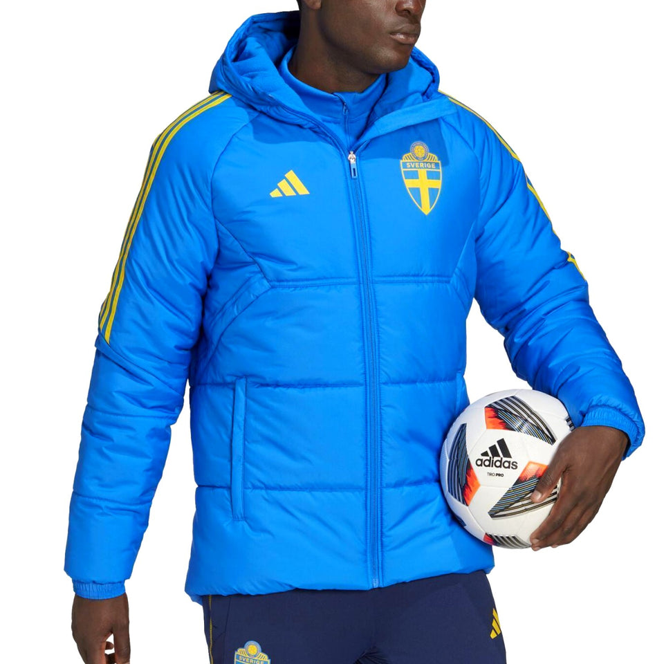 Sweden blue winter training bench jacket 2022/23 - Adidas –